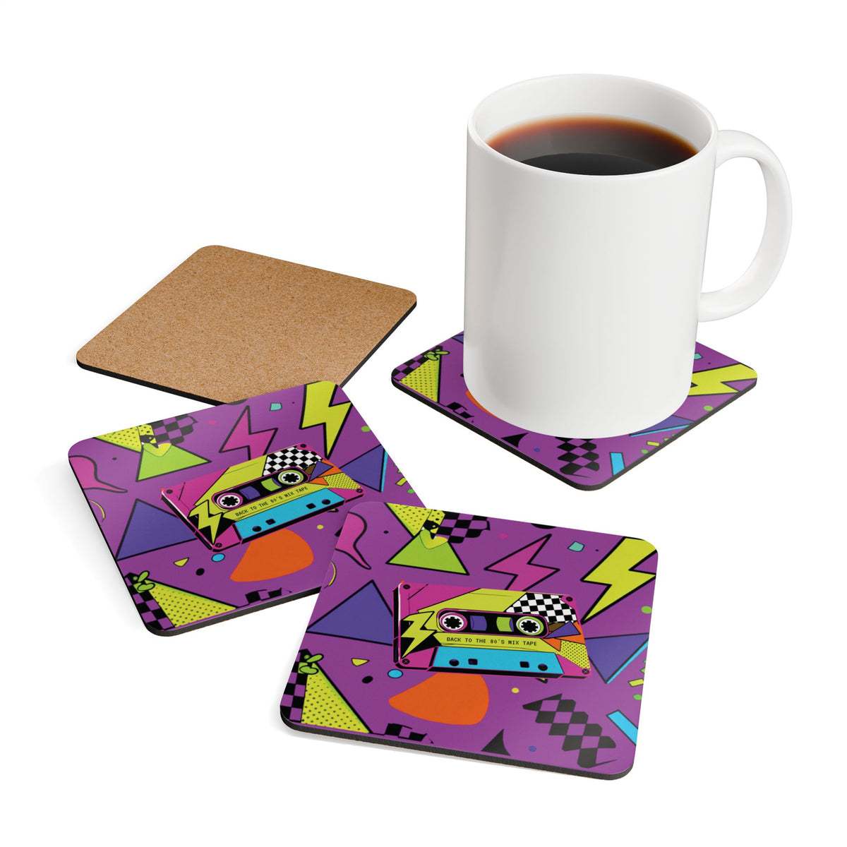 Single Album Geo 80's Coaster Set