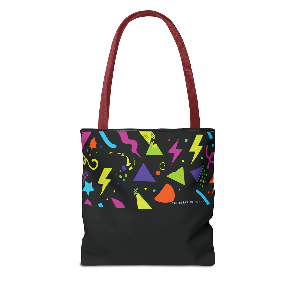 Retro 80s Cassette Tote Bag — 'Back to the 80's Mix Tape' Neon Music Tote