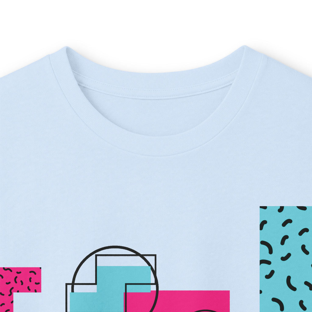 Retro Geometric Long Sleeve Tee — 80s Memphis Pattern Graphic