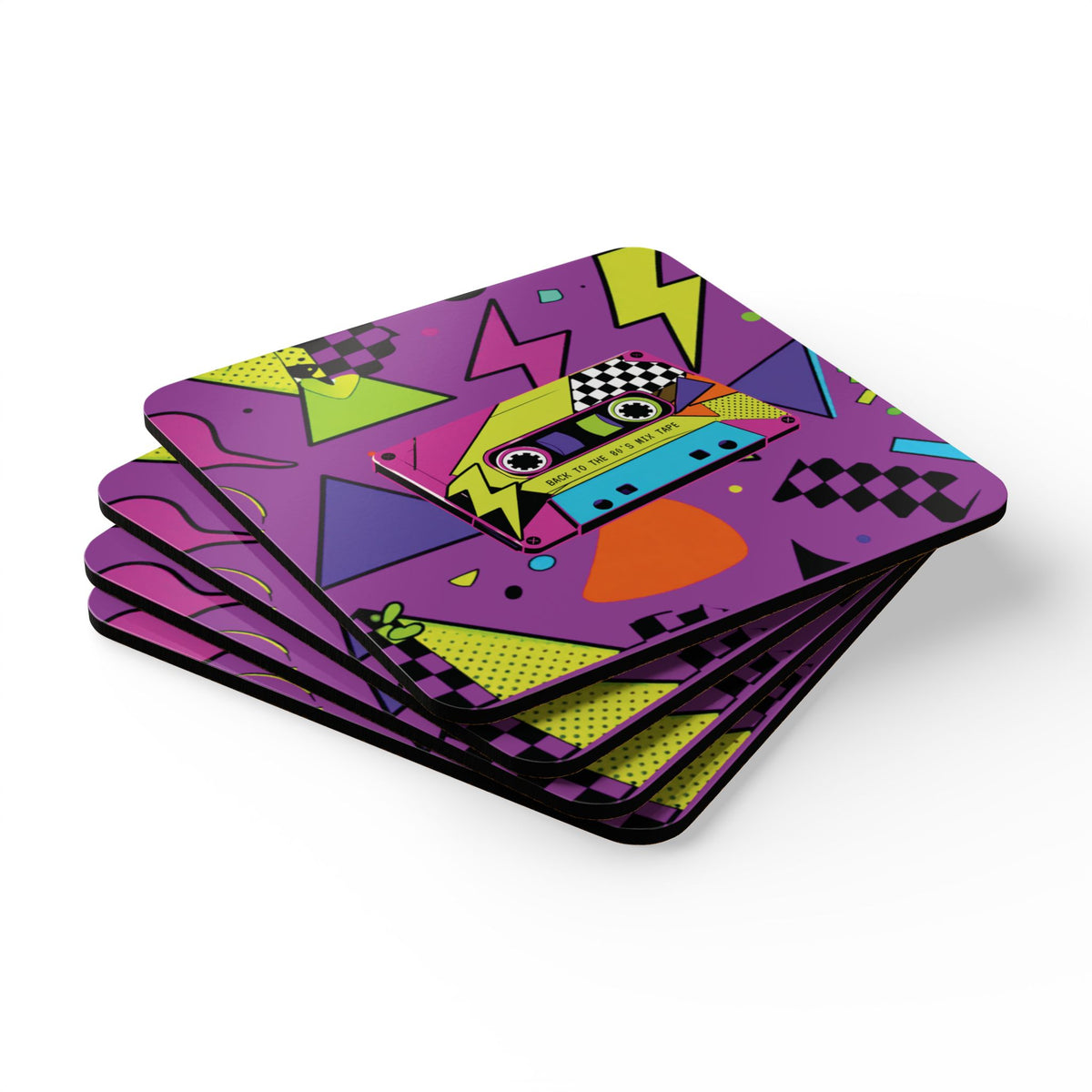 Single Album Geo 80's Coaster Set