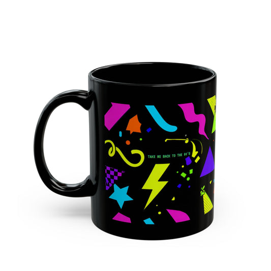 80's Retro Black Mug (11oz, 15oz)