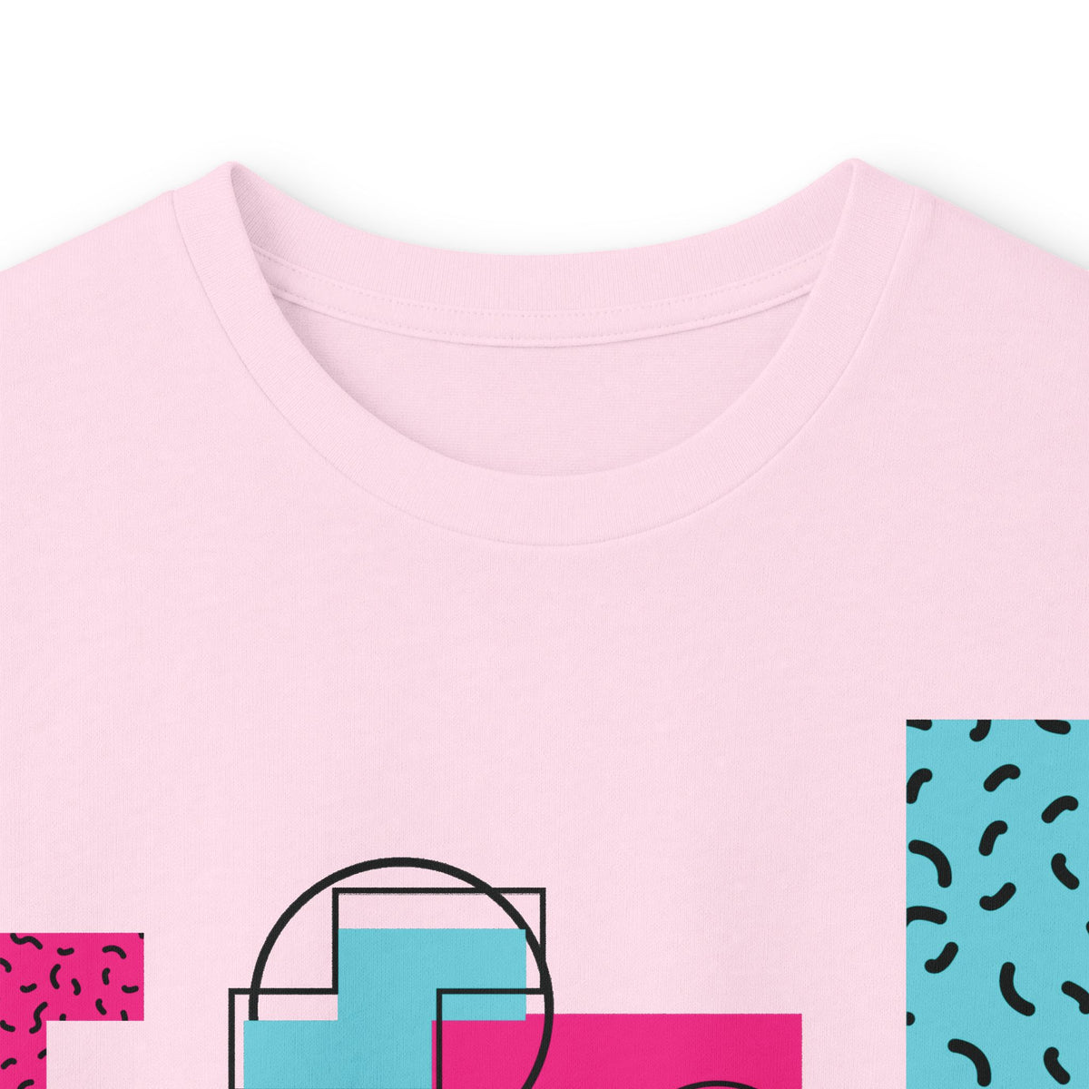 Retro Geometric Long Sleeve Tee — 80s Memphis Pattern Graphic
