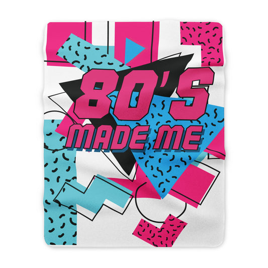 80's Made Me Sherpa Blanket — Retro 80s Throw for Nostalgia Gifts
