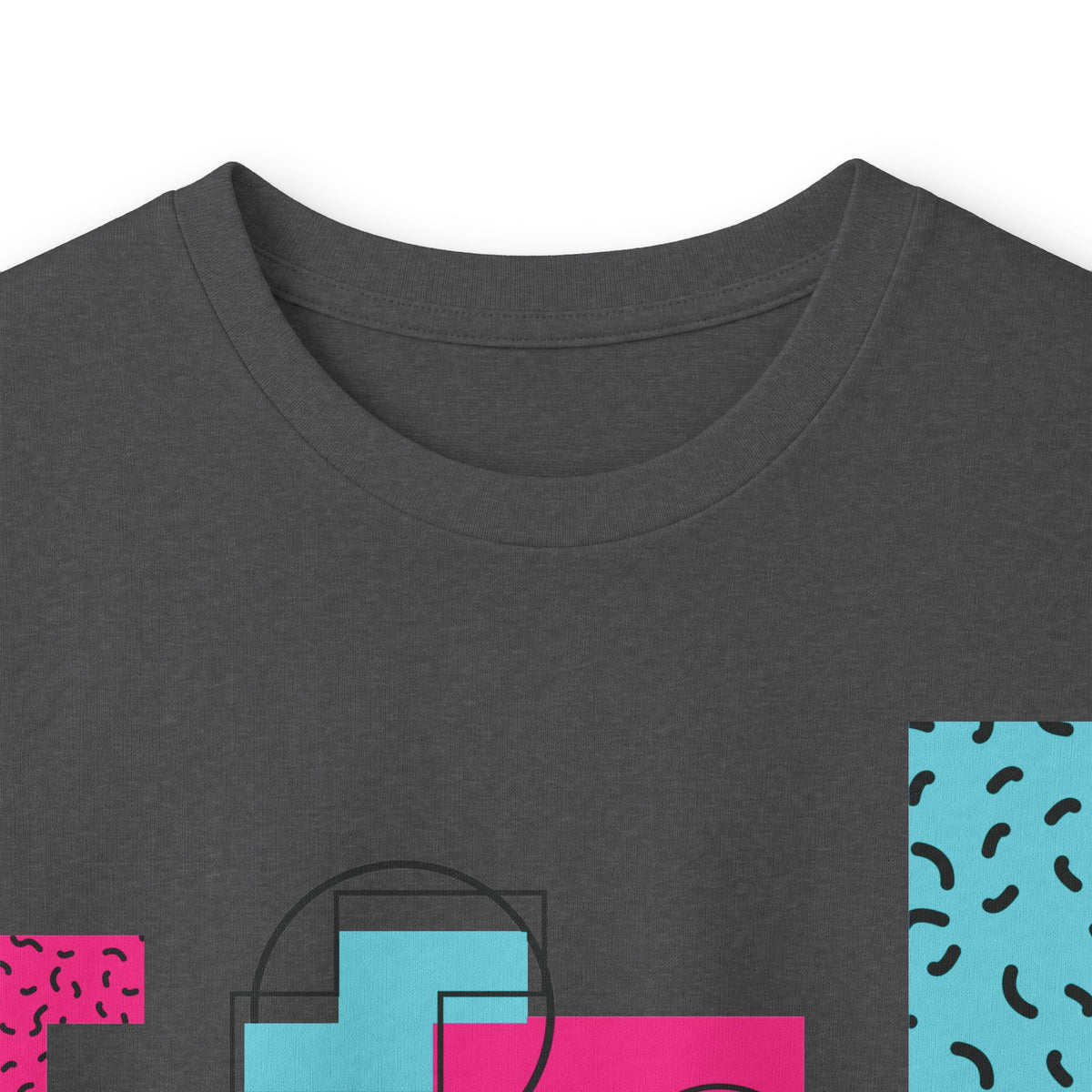 Retro Geometric Long Sleeve Tee — 80s Memphis Pattern Graphic